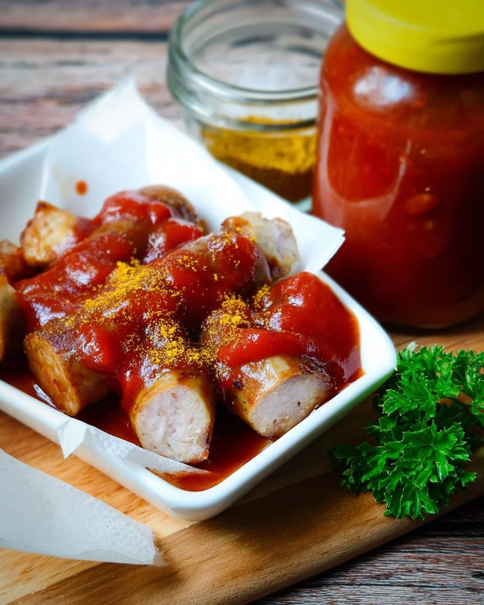 Currywurst aus der Heißluftfritteuse