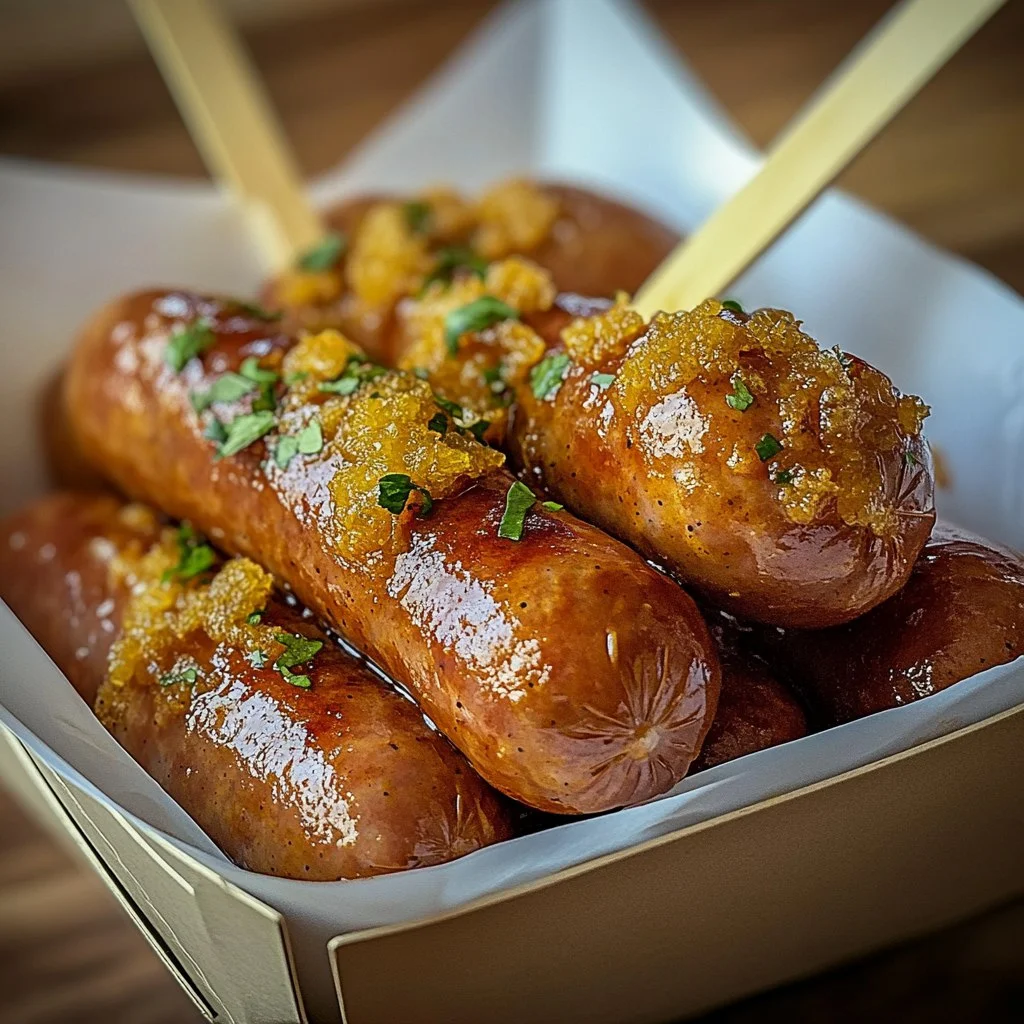 Currywurst aus der Heißluftfritteuse