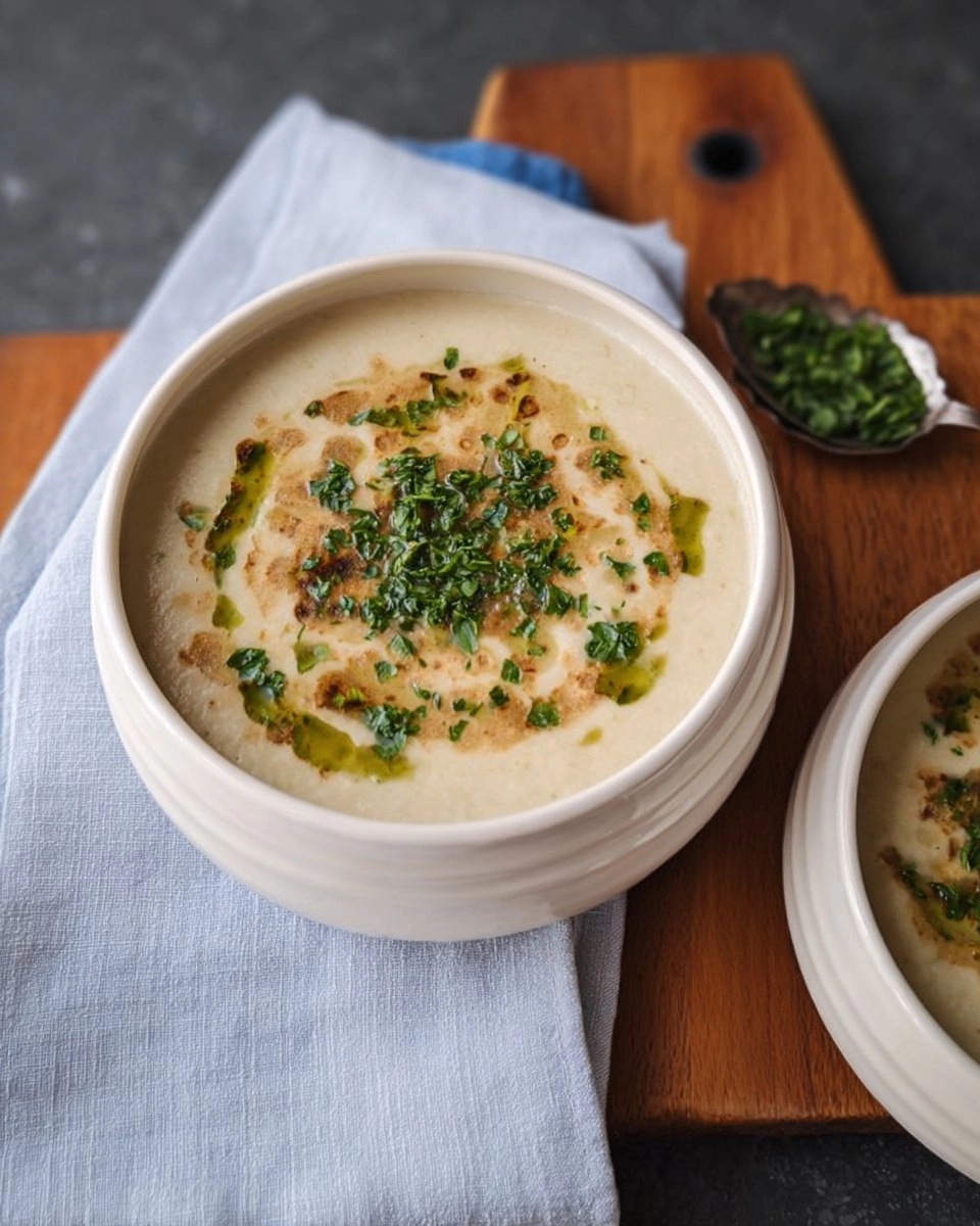 Geröstete Blumenkohlsuppe aus dem Ofen