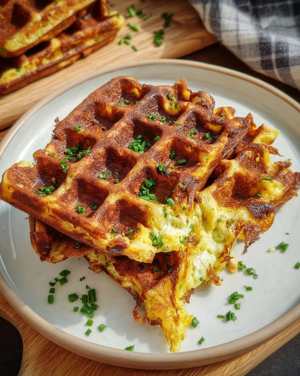Kartoffelwaffeln mit Käse
