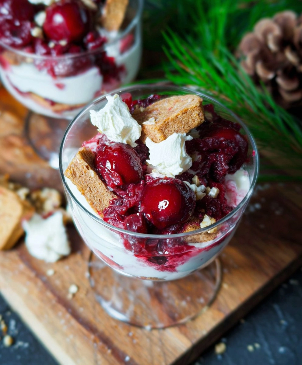 Lebkuchen-Kirsch-Dessert