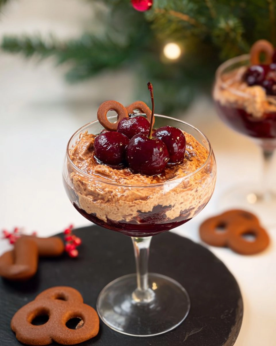 Lebkuchen Kirsch Dessert im Glas 77 Lebkuchen Kirsch Dessert im Glas