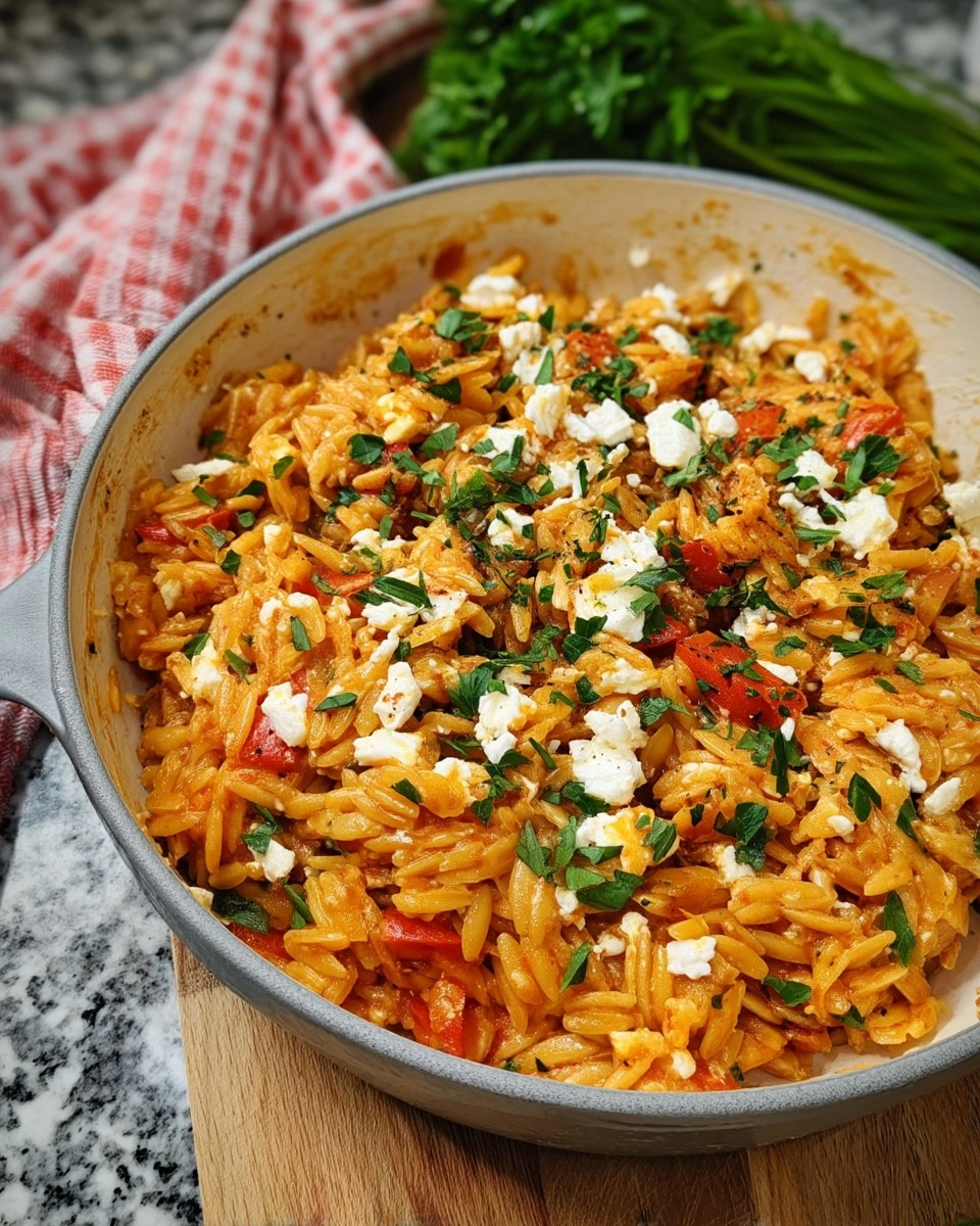 One Pot Orzo mit Feta