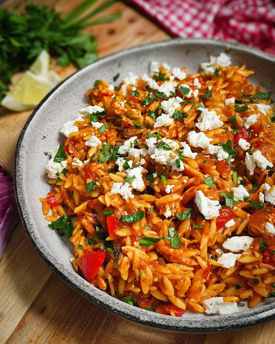 One Pot Orzo mit Feta