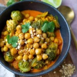 Rosenkohl-Curry-mit-Kichererbsen-Rezept