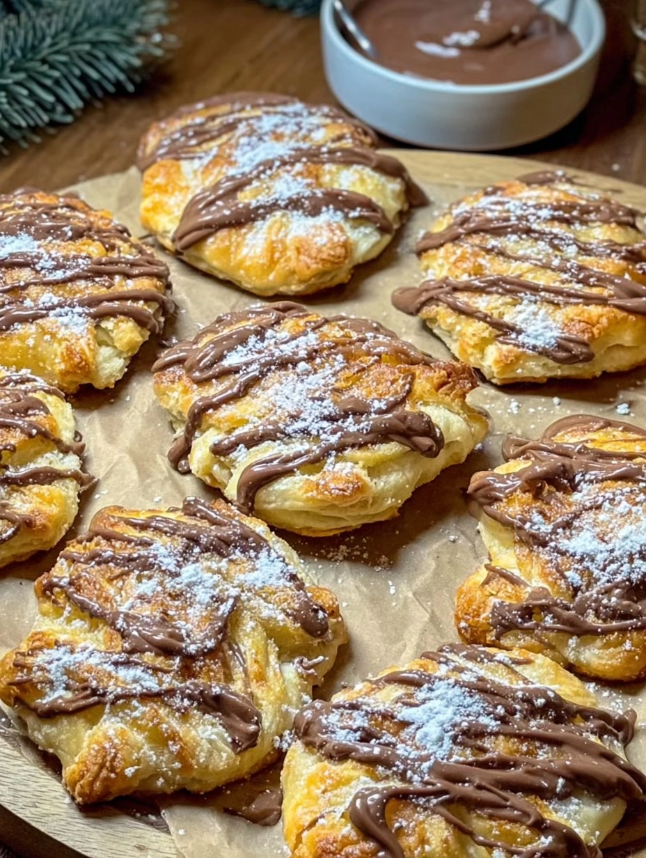 Schoko Blätterteig Plätzchen