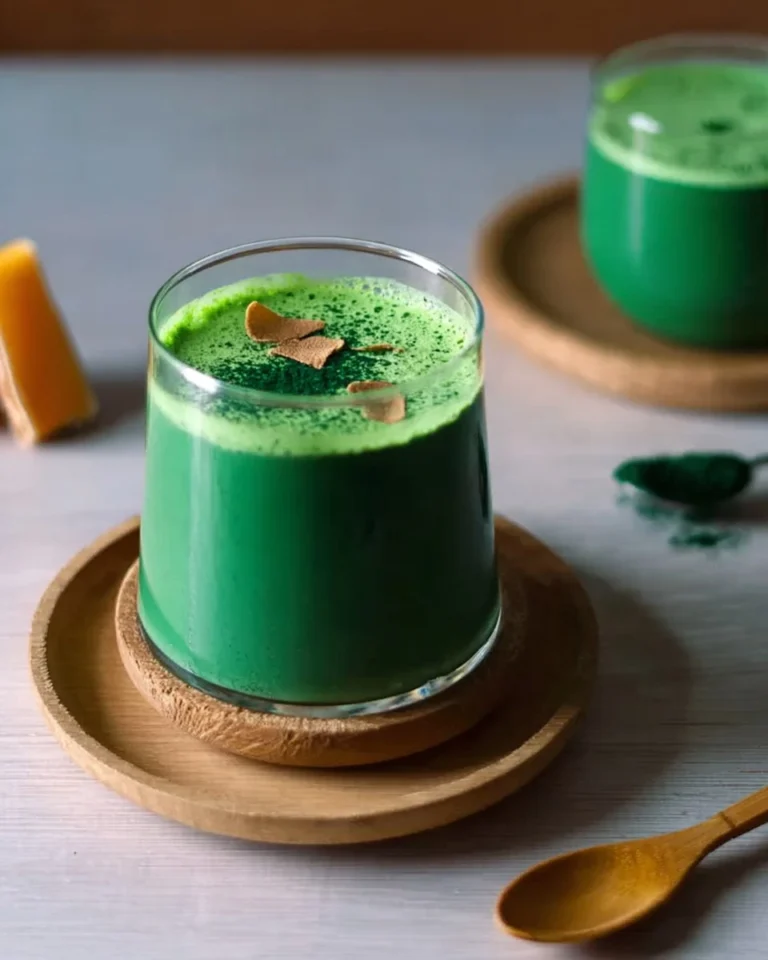 Spirulina-Smoothie-mit-Mango-und-Kokos-Rezept