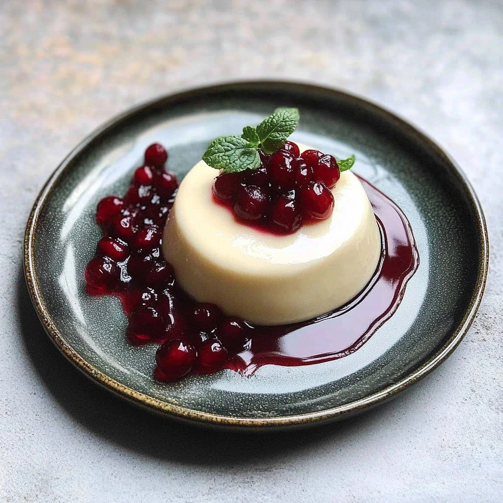 Zimt Panna Cotta mit Kirschen