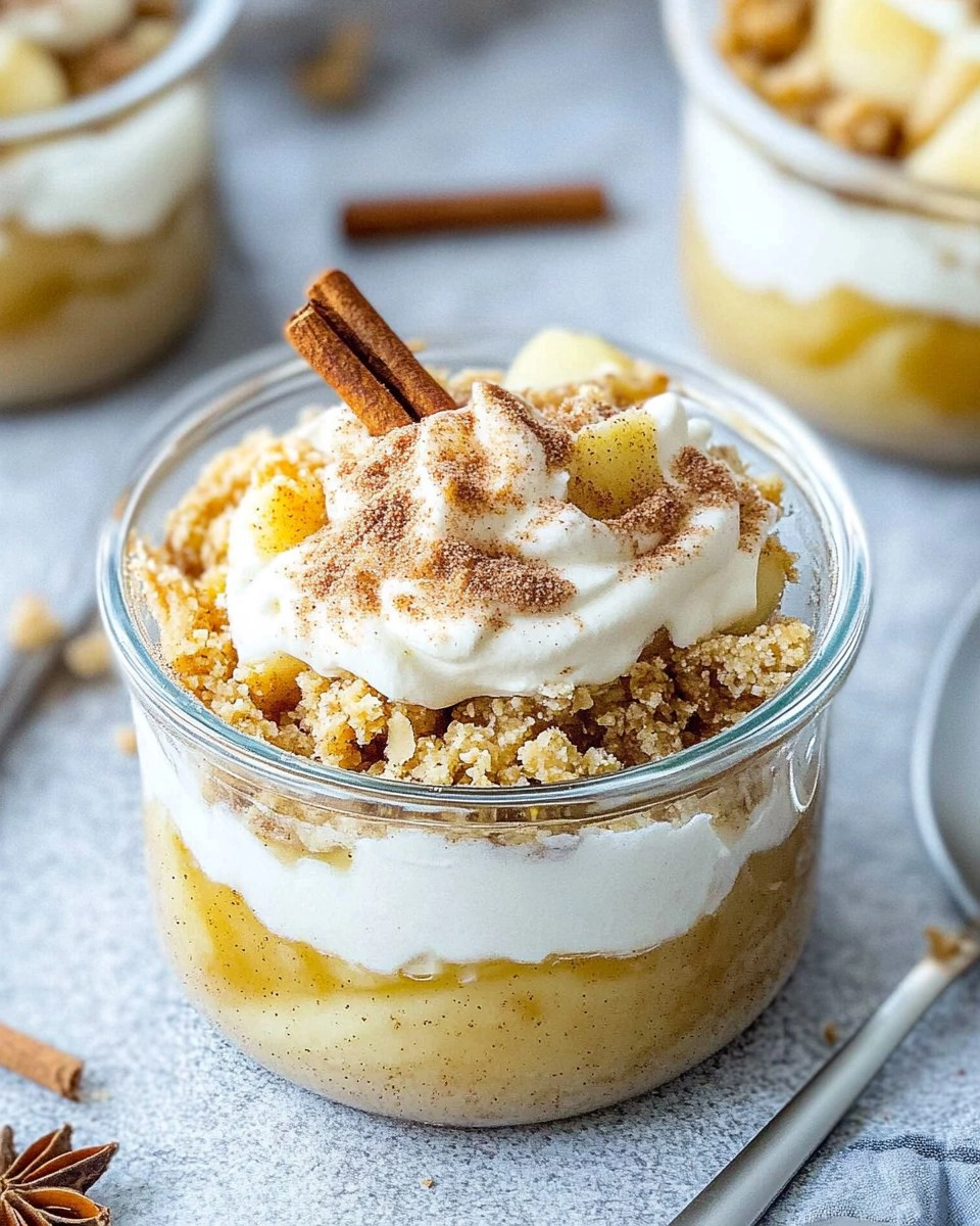 Bratapfel-Crumble mit Zimtcrème