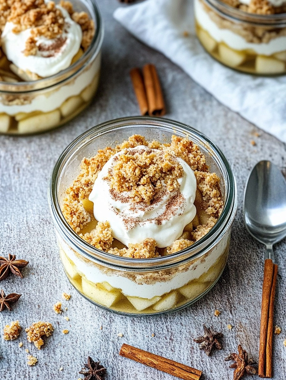 Bratapfel-Crumble mit Zimtcrème