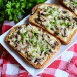Champignon Toast überbacken mit Käse und Schmand 108 Champignon-Toast-ueberbacken-mit-Kaese-und-Schmand-Rezept