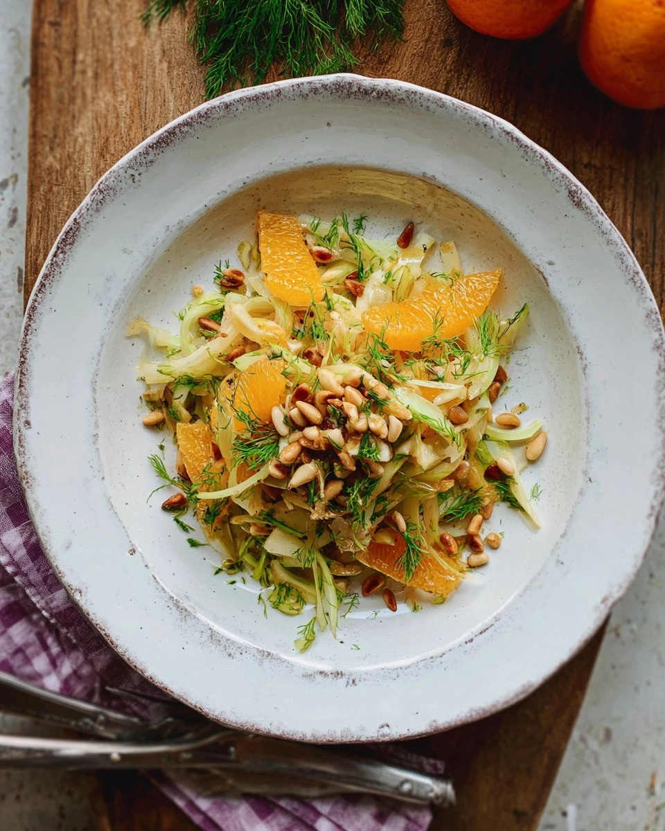Fenchelsalat mit Orange und Pinienkernen