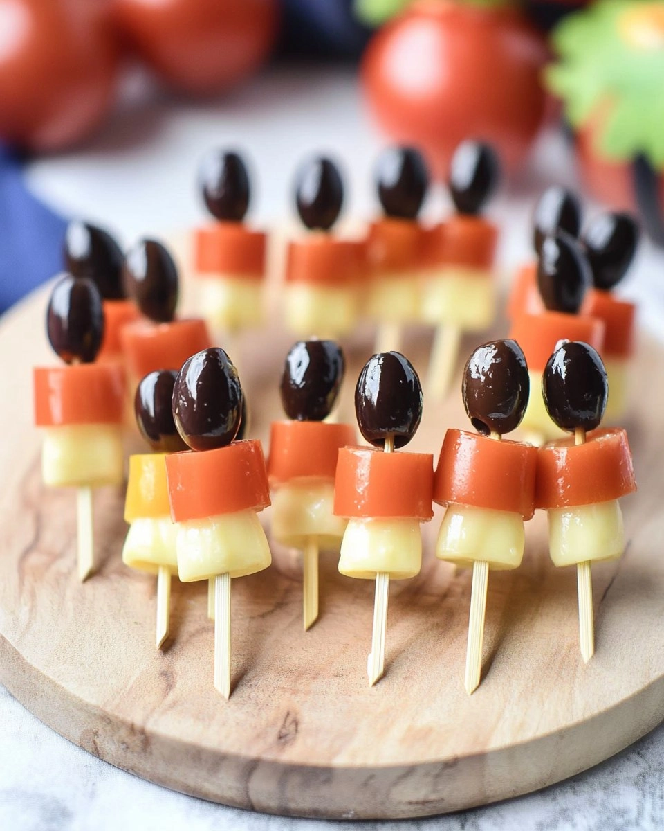 Fußball-Fingerfood-Spieße mit Käse, Tomaten & Oliven 35 Fußball-Fingerfood-Spieße mit Käse, Tomaten & Oliven