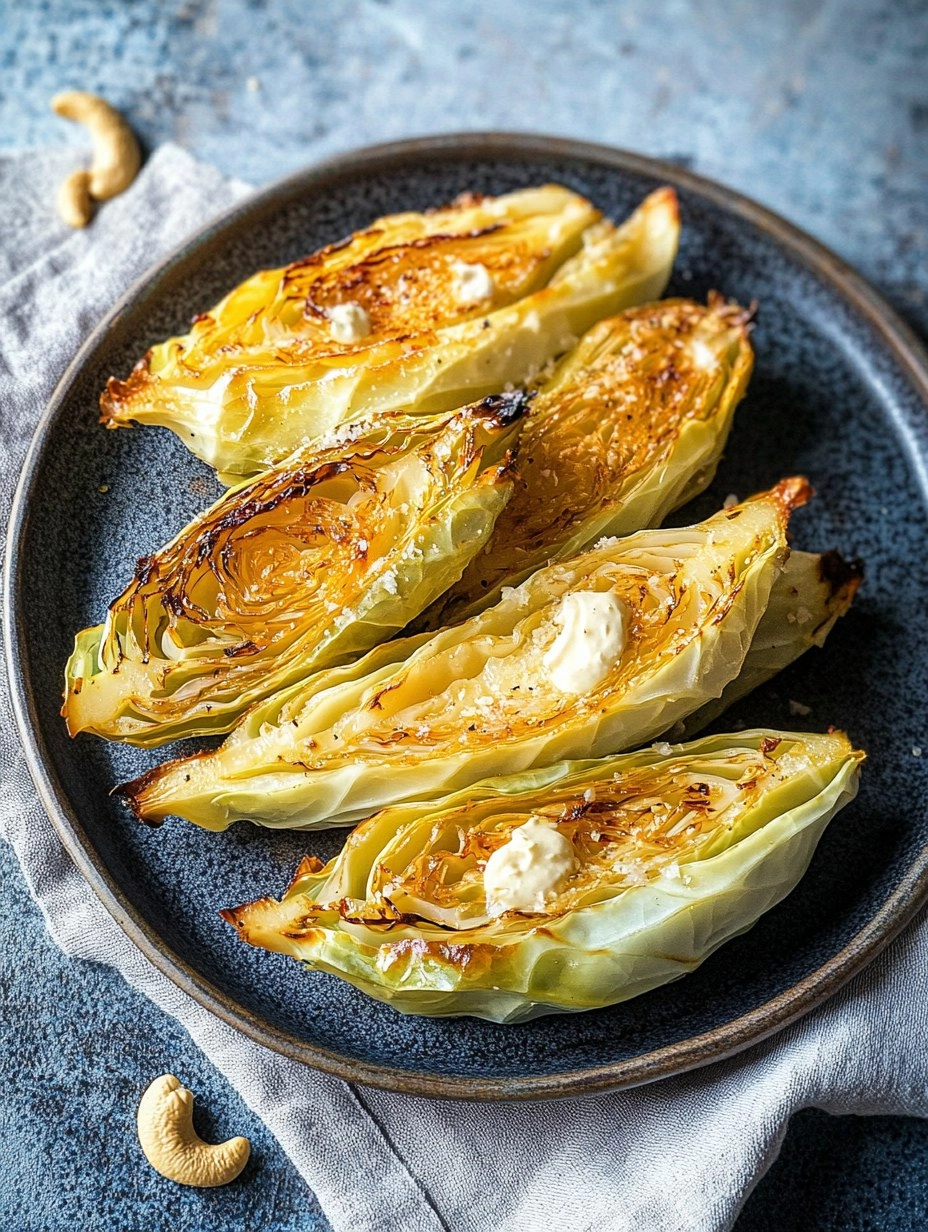 Gebratener Spitzkohl mit Cashew-Crème