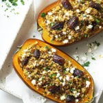 Gefüllter Butternut-Kürbis mit Reis, Datteln & Feta 163 Gefuellter-Butternut-Kuerbis-mit-Reis-Datteln-Feta-Rezept