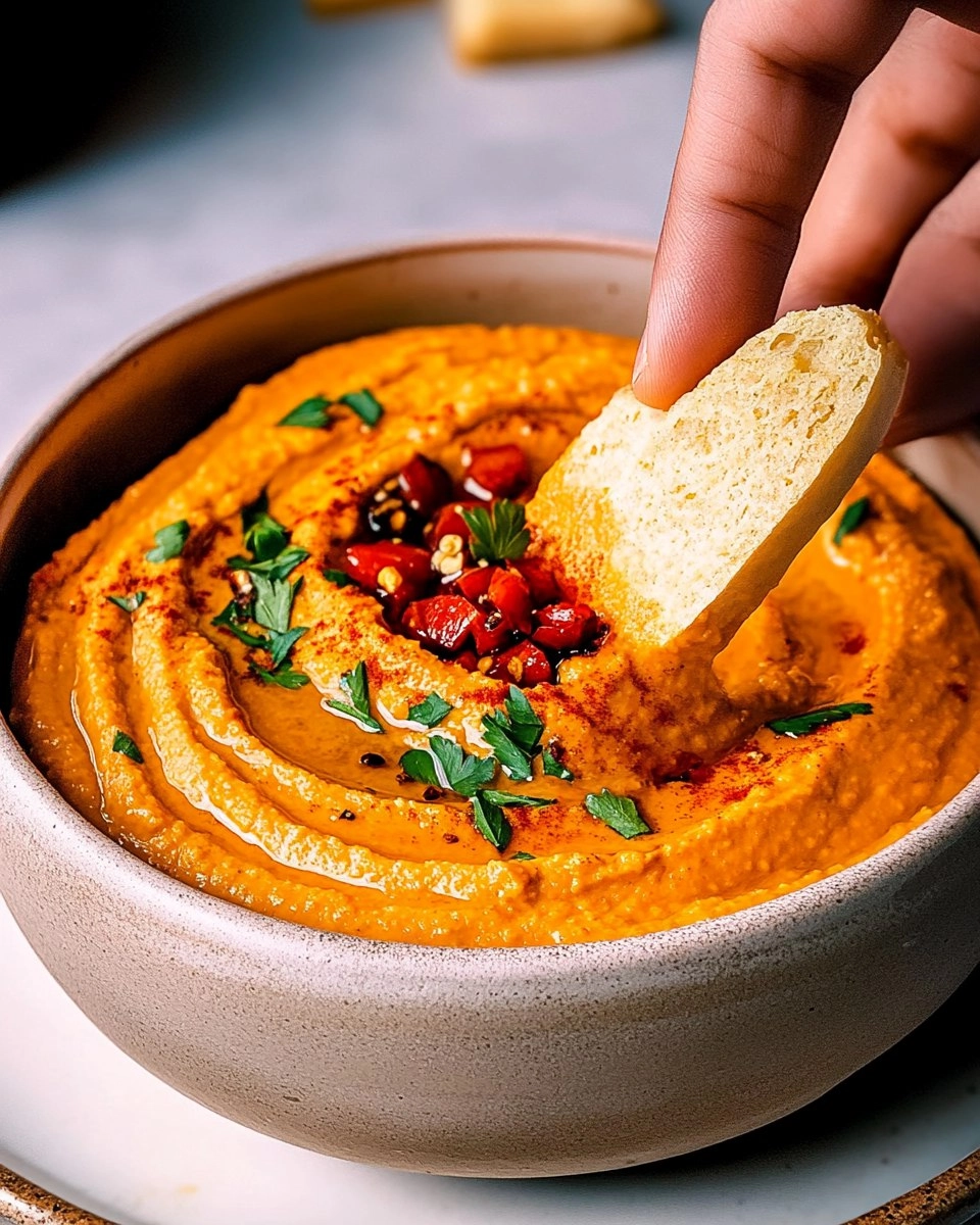 Gerösteter Paprikahummus 112 Gerösteter Paprikahummus