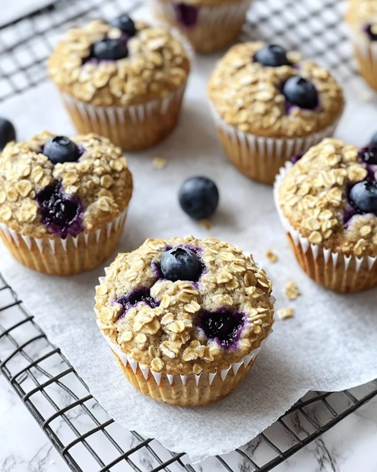 Gesunde-Fruehstuecksmuffins-mit-Haferflocken-Blaubeeren-Rezept