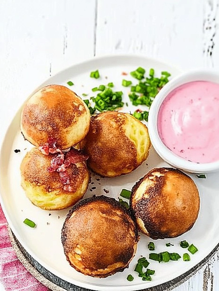 Herzhafte Æbleskiver mit Speck