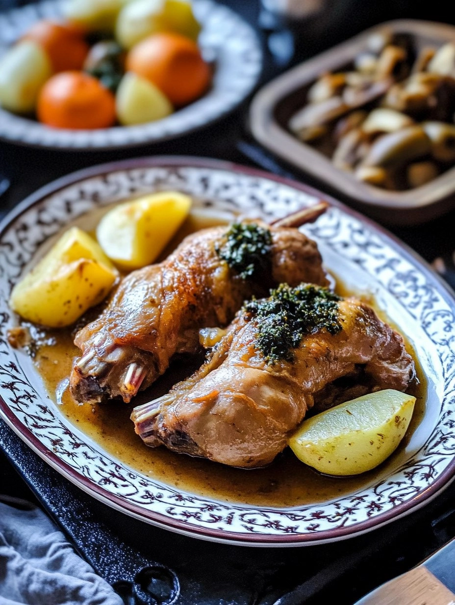 Kaninchen Braten aus em Ofen