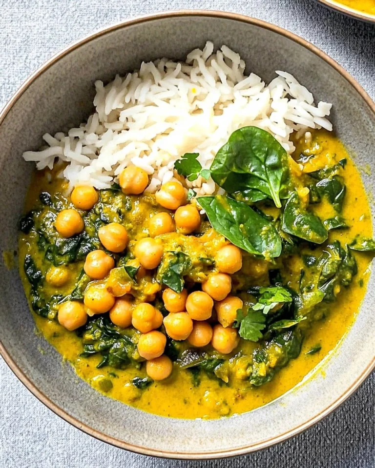 Kichererbsen-Curry-mit-Spinat-Rezept
