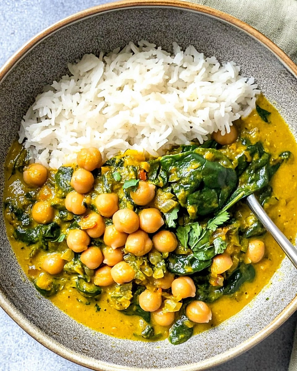 Kichererbsen-Curry mit Spinat