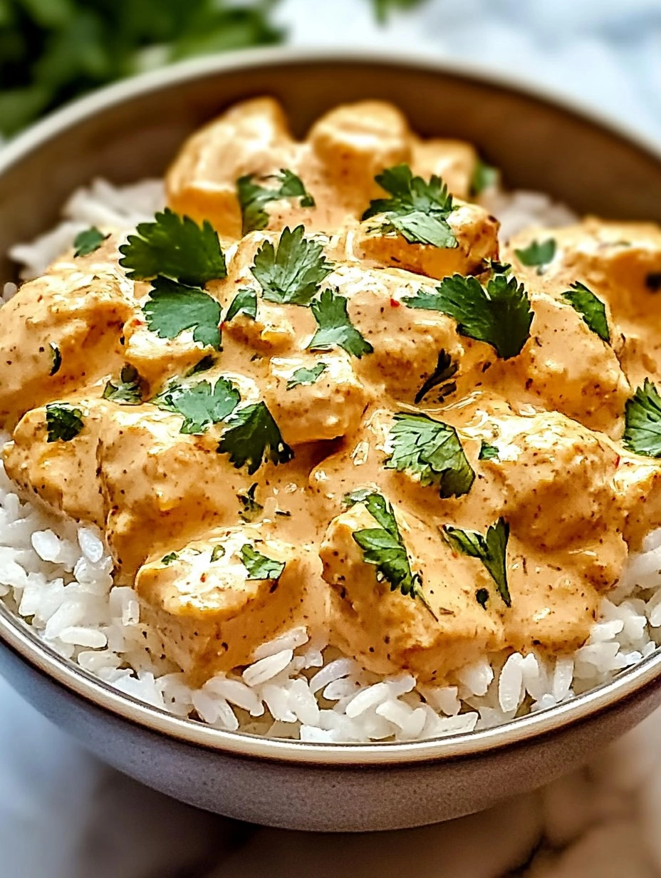 Kokosnuss-Hühnchen-Reis-Schüssel