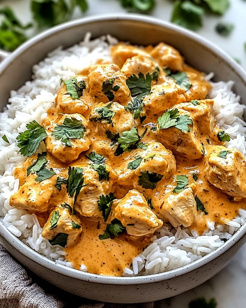 Kokosnuss-Hühnchen-Reis-Schüssel