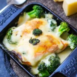 Lachs-Raclette-mit-Brokkoli-und-Bechamelsauce-Rezept