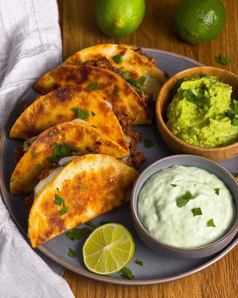 Mini-Quesadilla-mit-Hackfleisch-Avocado-Dip-Rezept