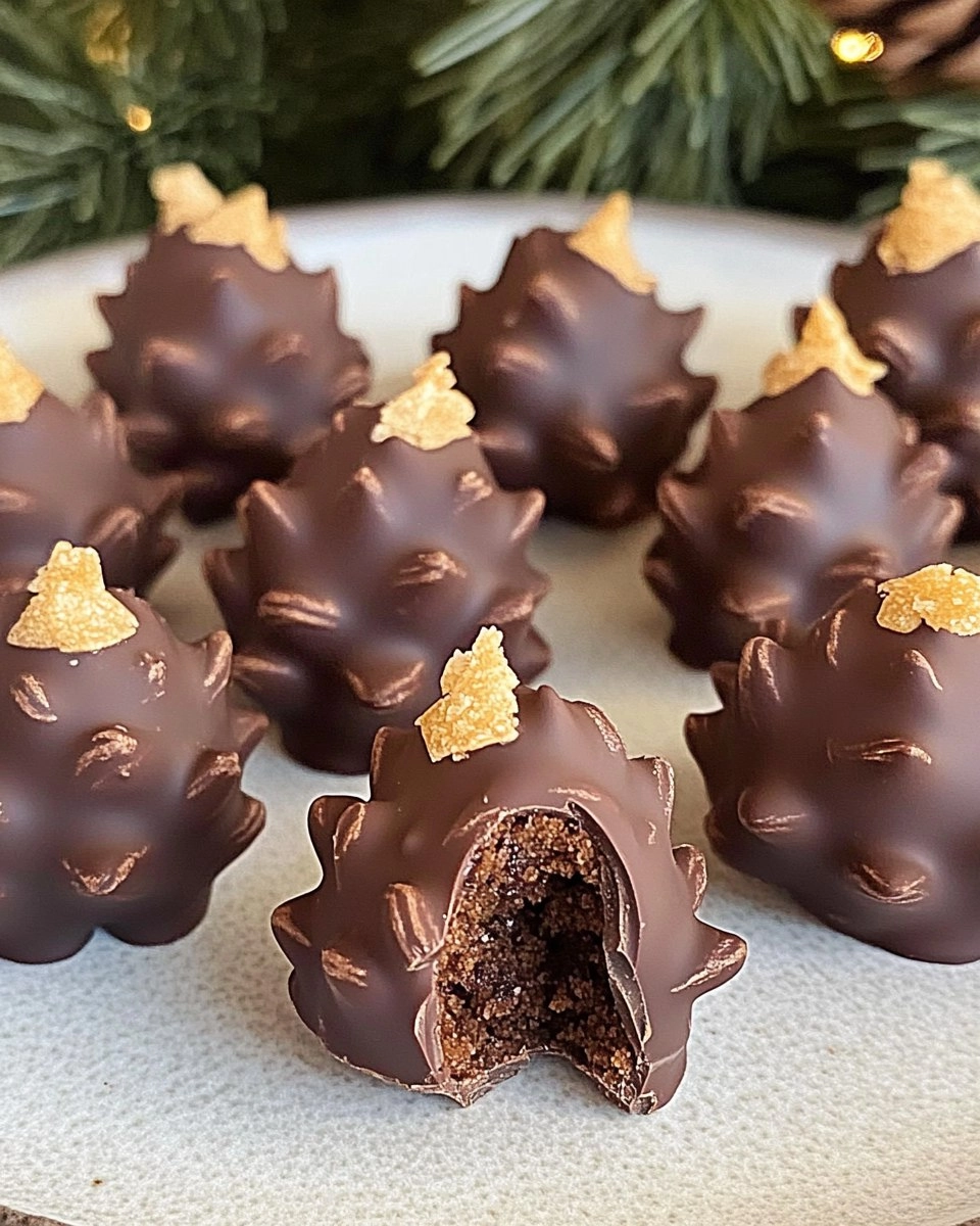 No-Bake Schoko-Tannenzapfen