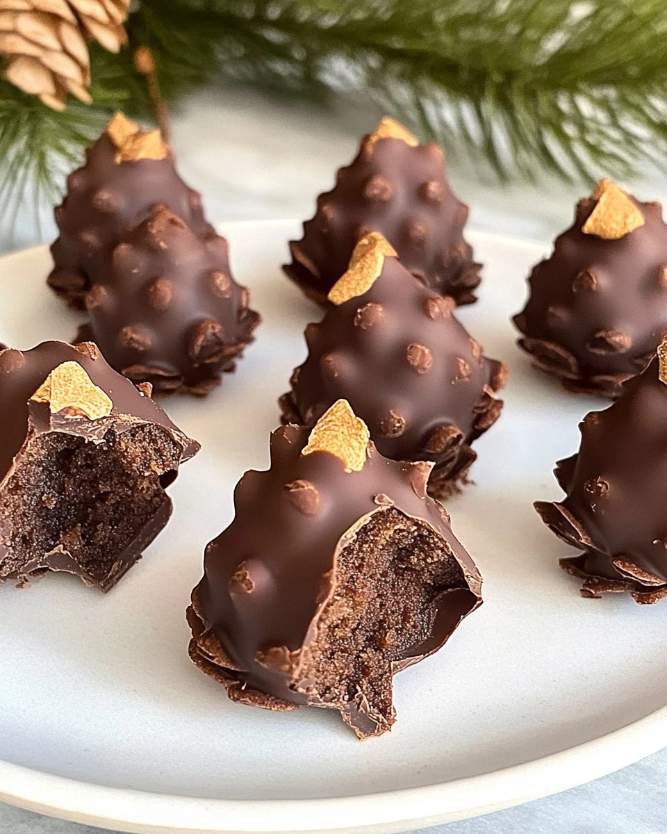 No-Bake Schoko-Tannenzapfen