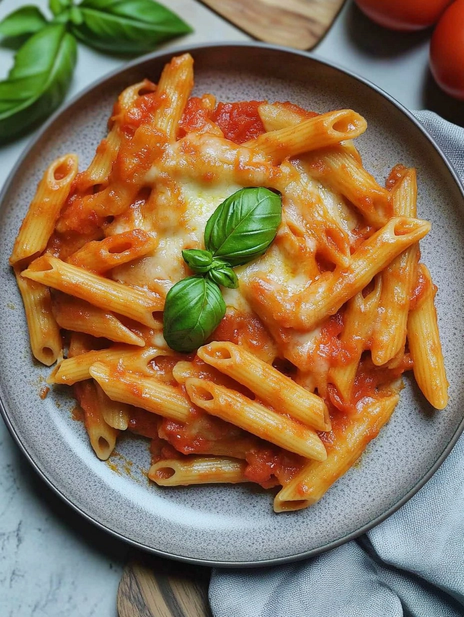 Nudelauflauf Tomate Mozzarella ohne Vorkochen