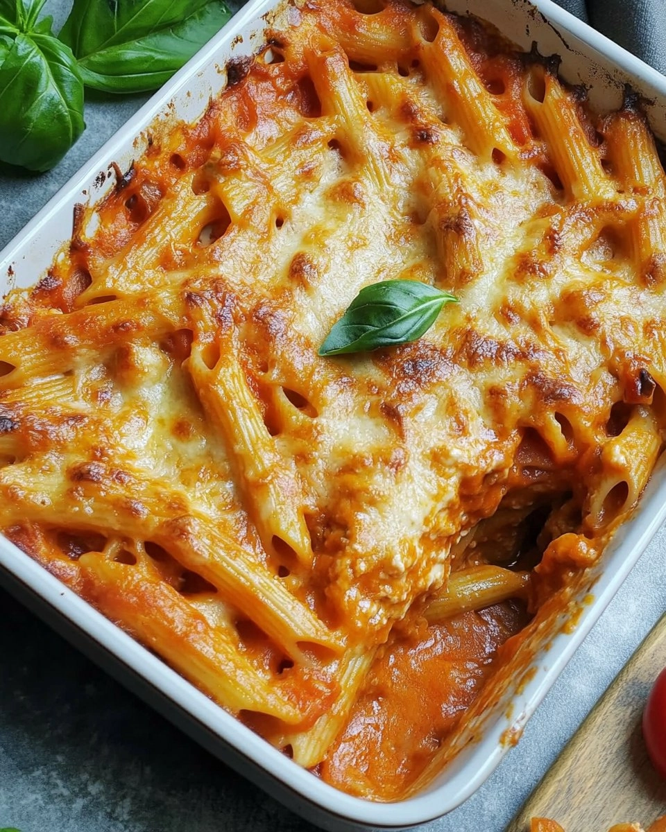 Nudelauflauf Tomate Mozzarella ohne Vorkochen