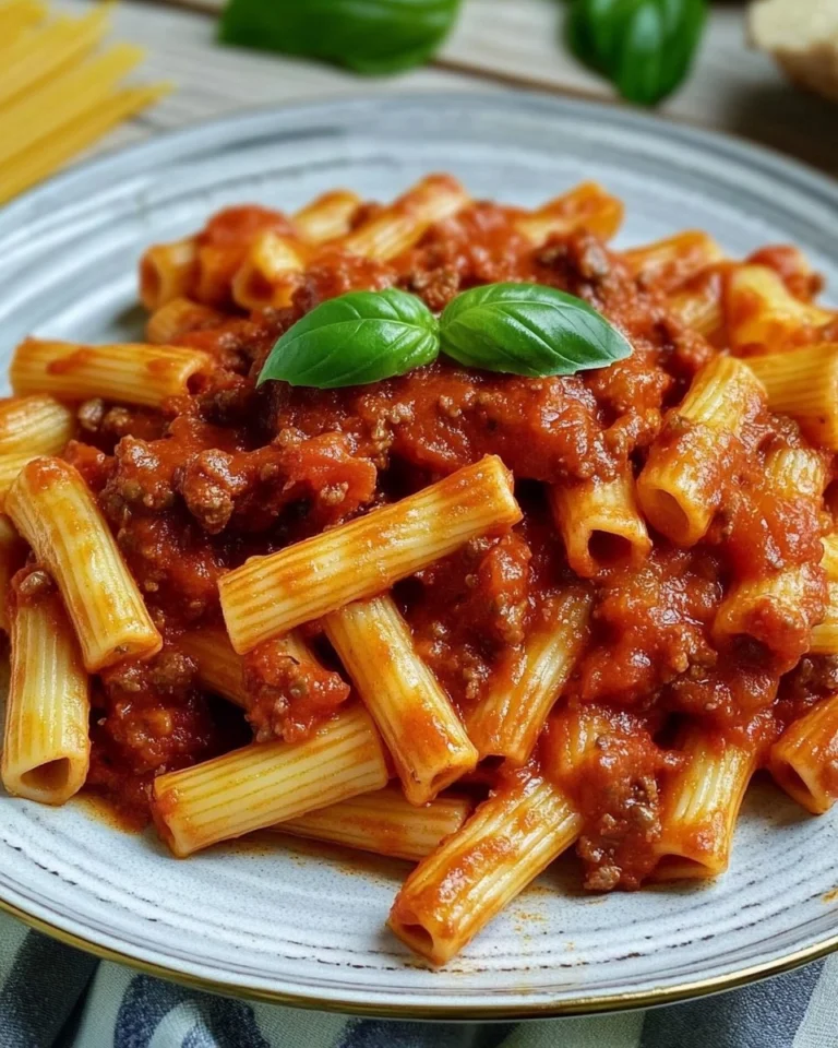 Pasta-mit-Salsiccia-in-Tomatensosse-Rezept