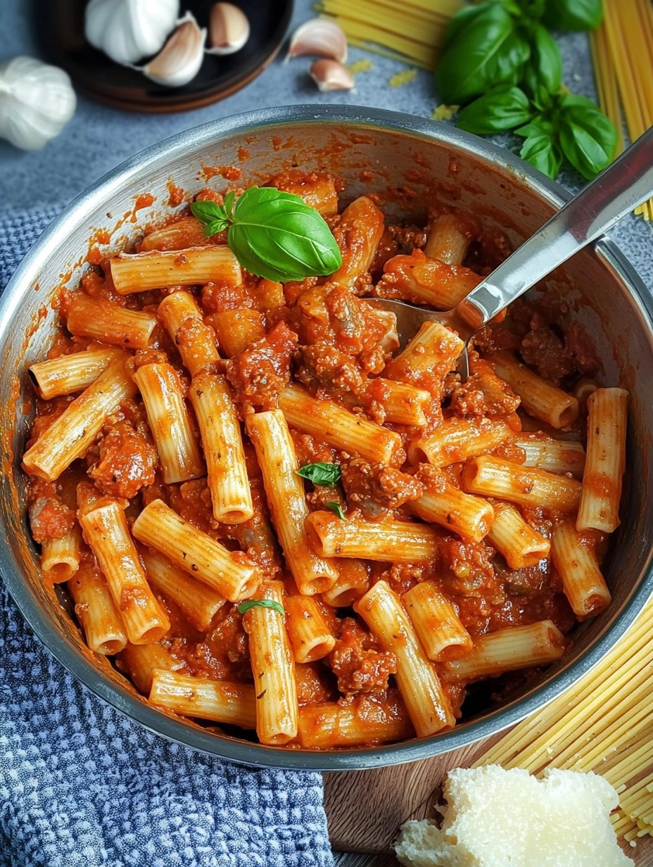 Pasta mit Salsiccia in Tomatensoße