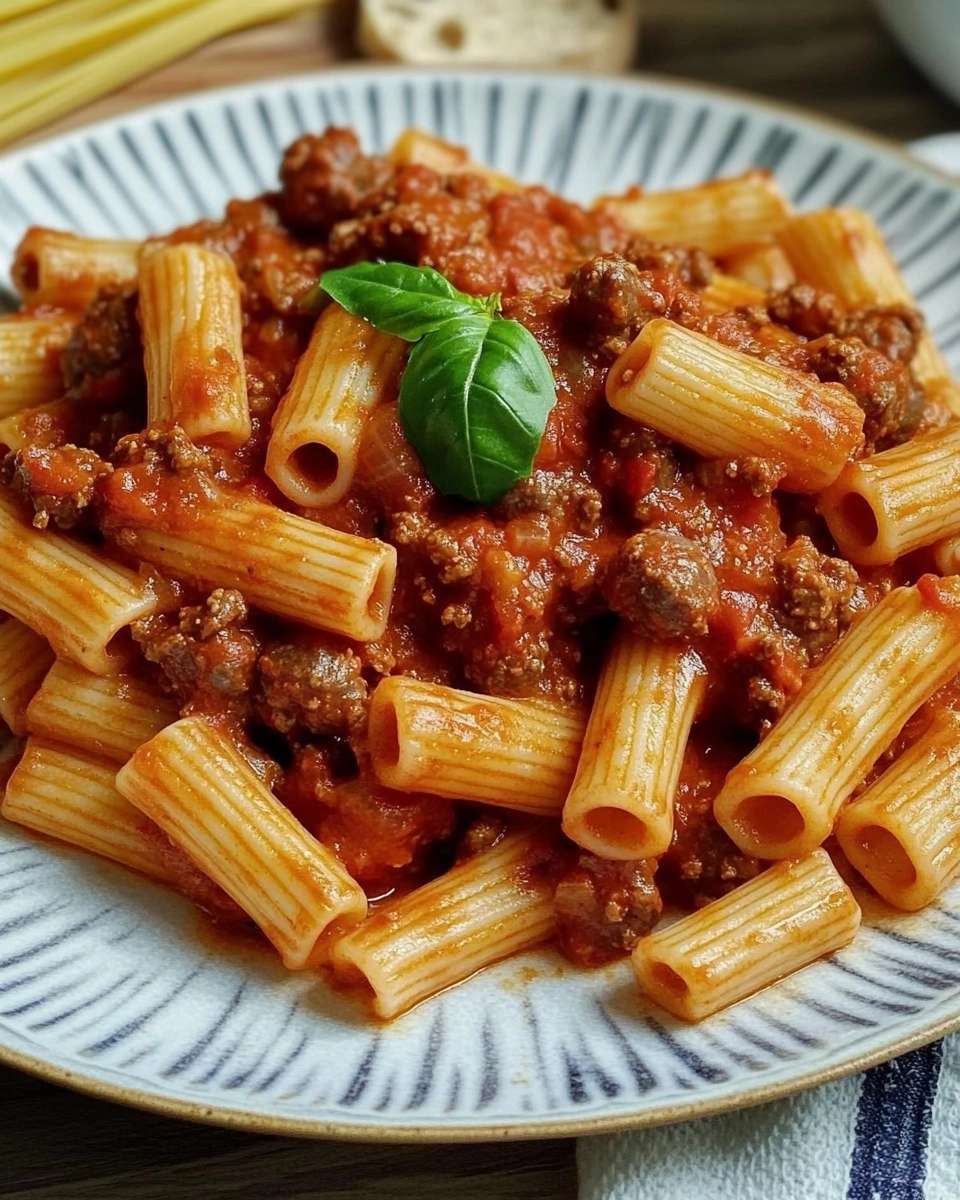 Pasta mit Salsiccia in Tomatensoße