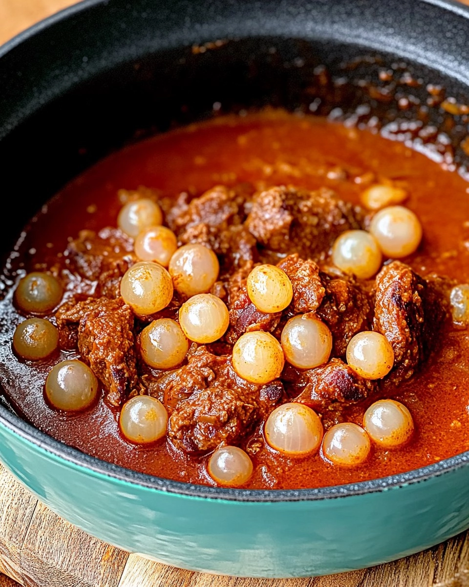 Stifado mit Perlzwiebeln