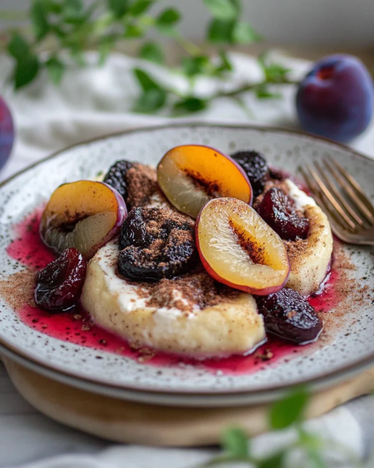 Vegane-Topfenknoedel-mit-Zimtzwetschken-Rezept