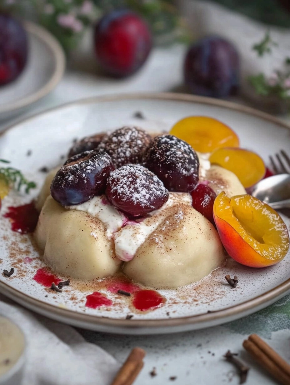 Vegane Topfenknödel mit Zimtzwetschken 116 Vegane Topfenknödel mit Zimtzwetschken