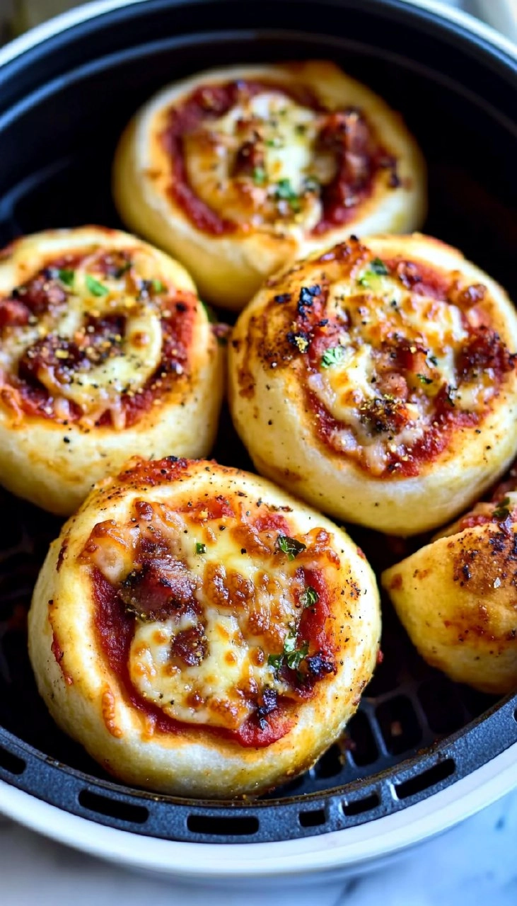 Airfryer Pizzaschnecken XL im BBQ-Style