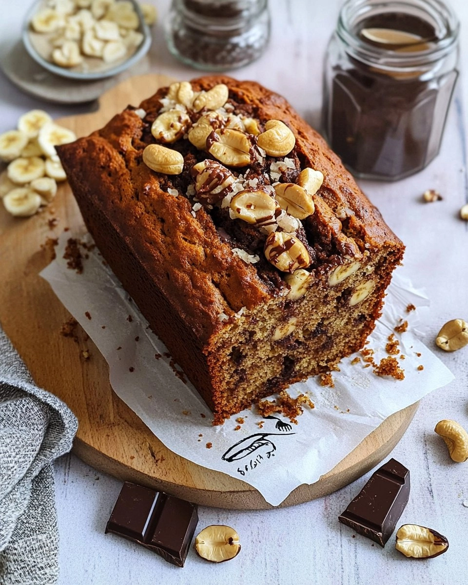 Bananenbrot mit Schokolade & Cashews 96 Bananenbrot mit Schokolade & Cashews