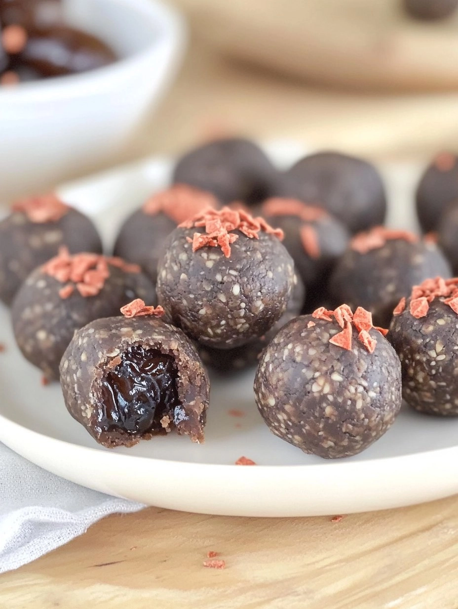 Brownie Energy Balls mit Datteln
