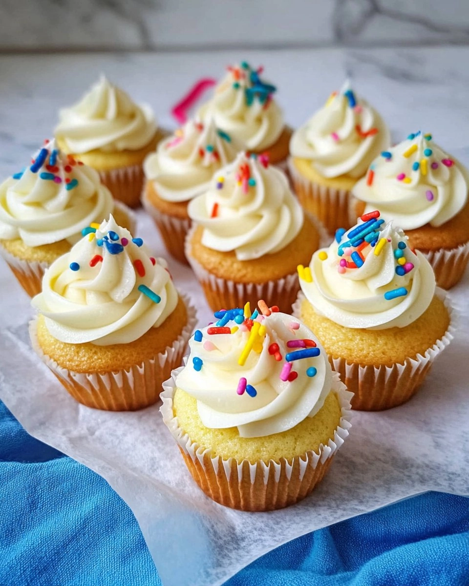 Einfache Mini Funfetti Cupcakes