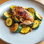 GefueLlte-HaeHnchenbrust-Auf-Zucchini-GemueSe-Rezept
