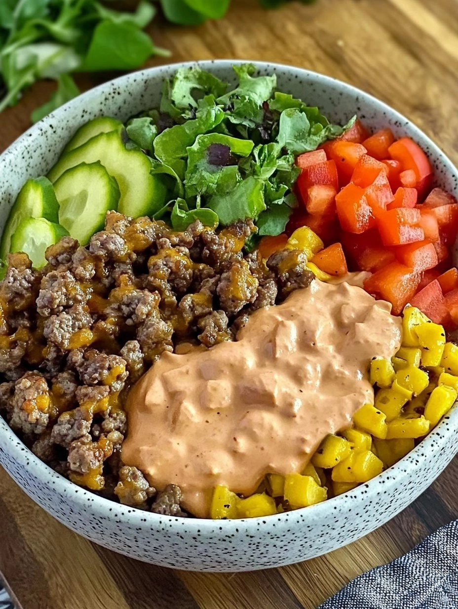 Gesunde Burger Bowl