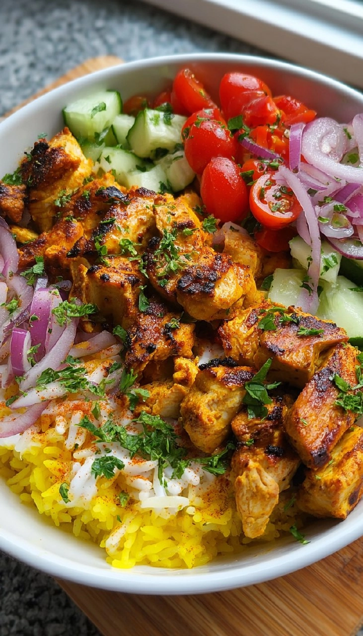 High Protein Chicken Shawarma Bowl