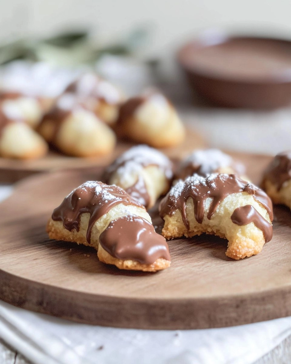 Mini-Schoko-Croissants mit Blätterteig