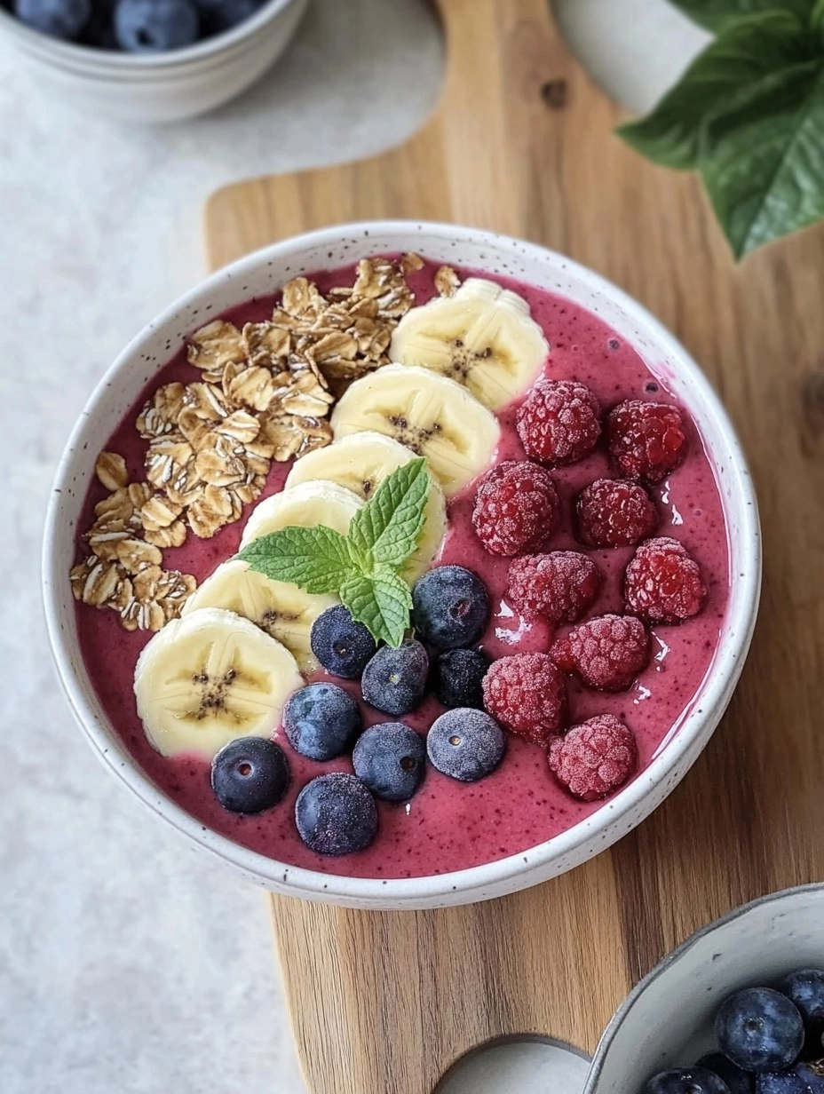 Smoothie Bowl Mit Beeren & Banane