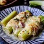 Ueberbackener-Lauch-mit-Schinken-Rezept