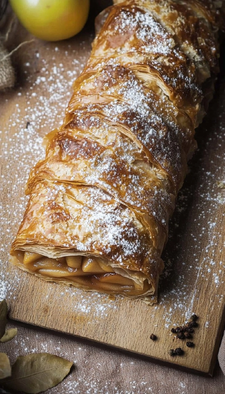 Apfelstrudel mit Filoteig